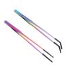 1set/2Piece Steel Reptile Feeding Tongs Straight & Curved Long Tweezers With NonSlip Tip For Precise Handling Use