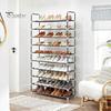 Shoe Rack with Dustproof Cover High Stability Strong Load-bearing Easy Assembly Multi-tier Shoe Cabinet Storage Rack