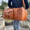 Leather Duffle Bag: Handmade Weekender Travel Bag