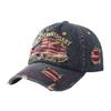 Anniversary new printing embroidery hat retro old ripped baseball cap cap cap