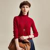 Zhaojun Women's Cable Knit Cashmere Mock Neck Sweater