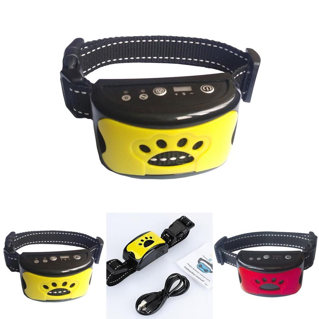 Intelligent Automatic Adjustable Warning Sound Vibration Bark Stopper Dog Training Collar Rechargeable