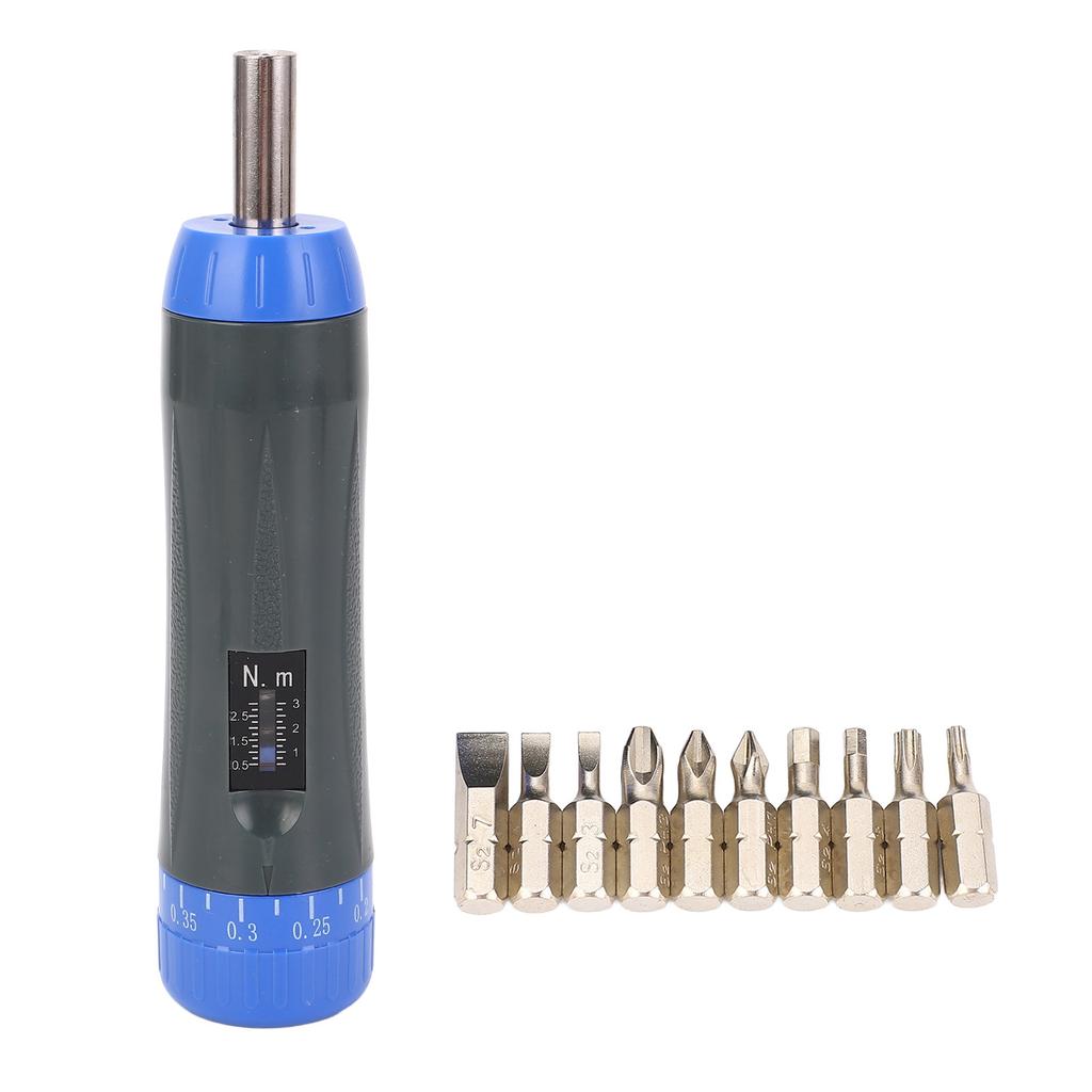 Отвертка с предустановленным крутящим моментом 0,5–3 Нм CW CCW Набор отверток с 10 битами для электроники