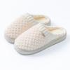 Splicing Imitation Rabbit Fur Cotton Slippers Autumn and Winter Home Indoor Thick-soled Warm Couple Plush Shoes