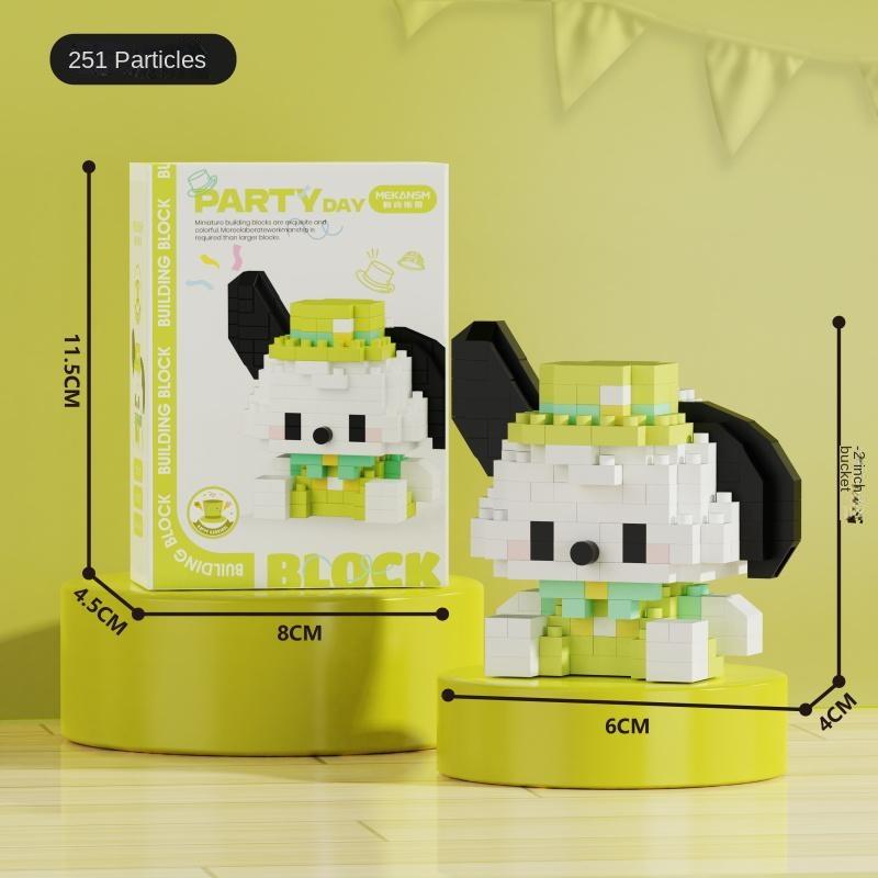 Строительные блоки из микро-бриллиантов с животными для вечеринок, креативные развивающие игрушки для девочек, подарки для детей 6/7/8/10 лет