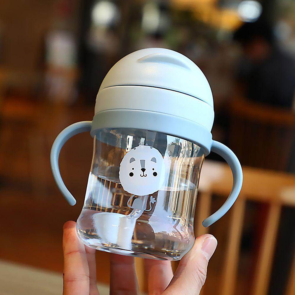 250ML Toddler and Kids Child Learning Cup with Straw Gravity Ball Handle Feeding Cup Sippy Cups