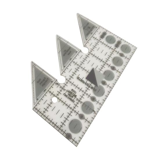 Двойная полоска лоскутный линейка прозрачный акриловый измерительный инструмент угол 45 градусов шаблон для лоскутного шитья линейка для шитья вязания крючком вышивки рукоделия