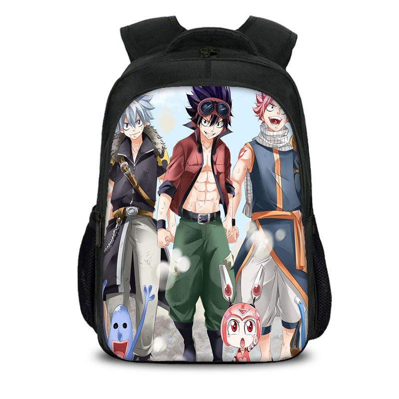 Рюкзак Fairy Tail с двойным отделением для мальчиков и девочек Лучший подарок Канцелярские товары Спорт Путешествия Большой вместимости Книжный рюкзак