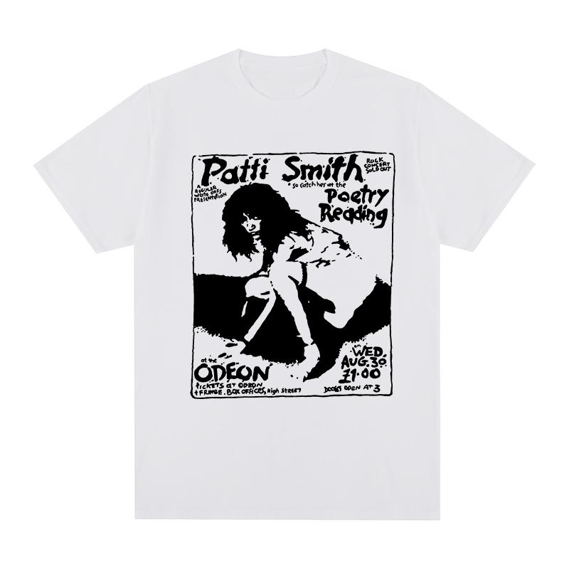 Patti Smith Vintage Tshirt Concert Music Horses GROUP Graphic YK Idea Casual Cotton Unisex T shirt New Tee Tshirt Womens Tops