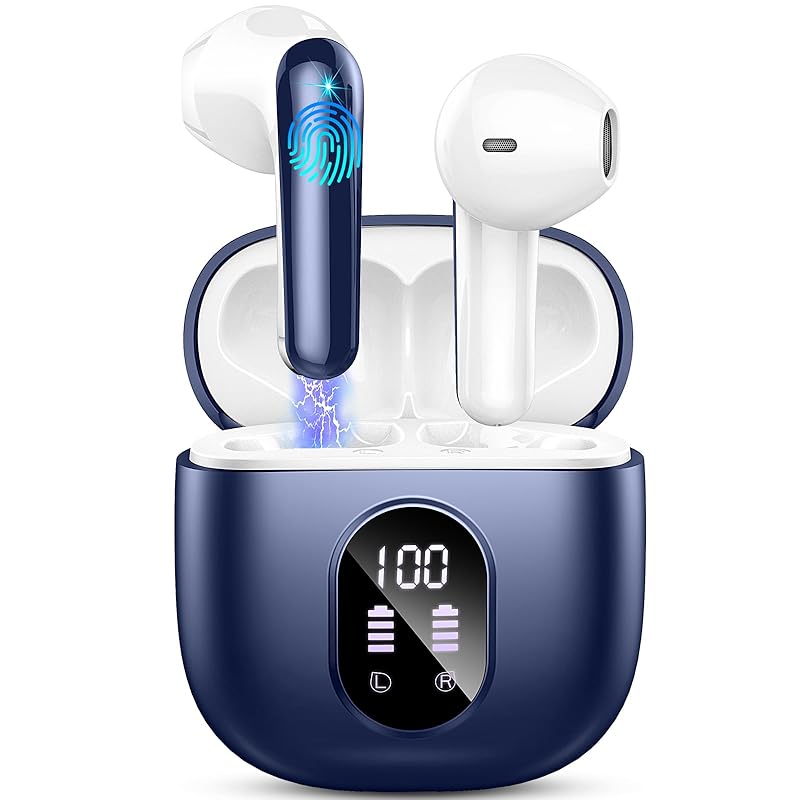 Wireless Earphones Bluetooth 5.3 Up To 50 Hours Playback 2024 New Arrival ENC Noise Canceling Bluetooth Earphones Hi-Fi Sound Quality Comes with