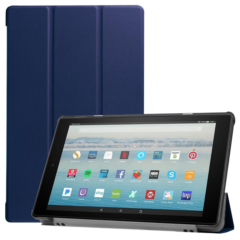 Премиальный кожаный чехол для Amazon Fire HD10 2019 HD8PLUS 7 дюймов Защитная обложка