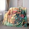 1PC Floral Skull Blanket - Soft Warm All-Season Throw for Sofa, Bed, Car, Office, Throw For Sofa yy250916086