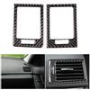 2 Pcs Control Panel Vent Trim Soft Carbon Fiber Air Outlet Cover Fit for Mercedes W204 05 12