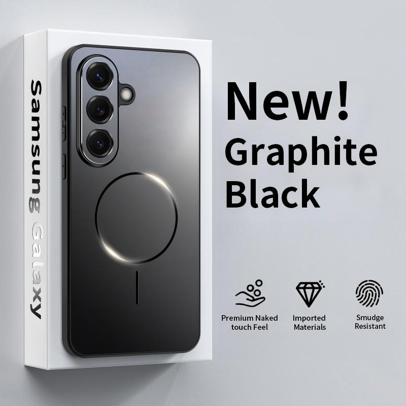 Для Magsafe Ультратонкий Магнитный Чехол для Телефона Для Samsung S26 S25 A56 A36 A26 Ultra Plus Беспроводная Зарядка Металлический Цвет Задняя Крышка