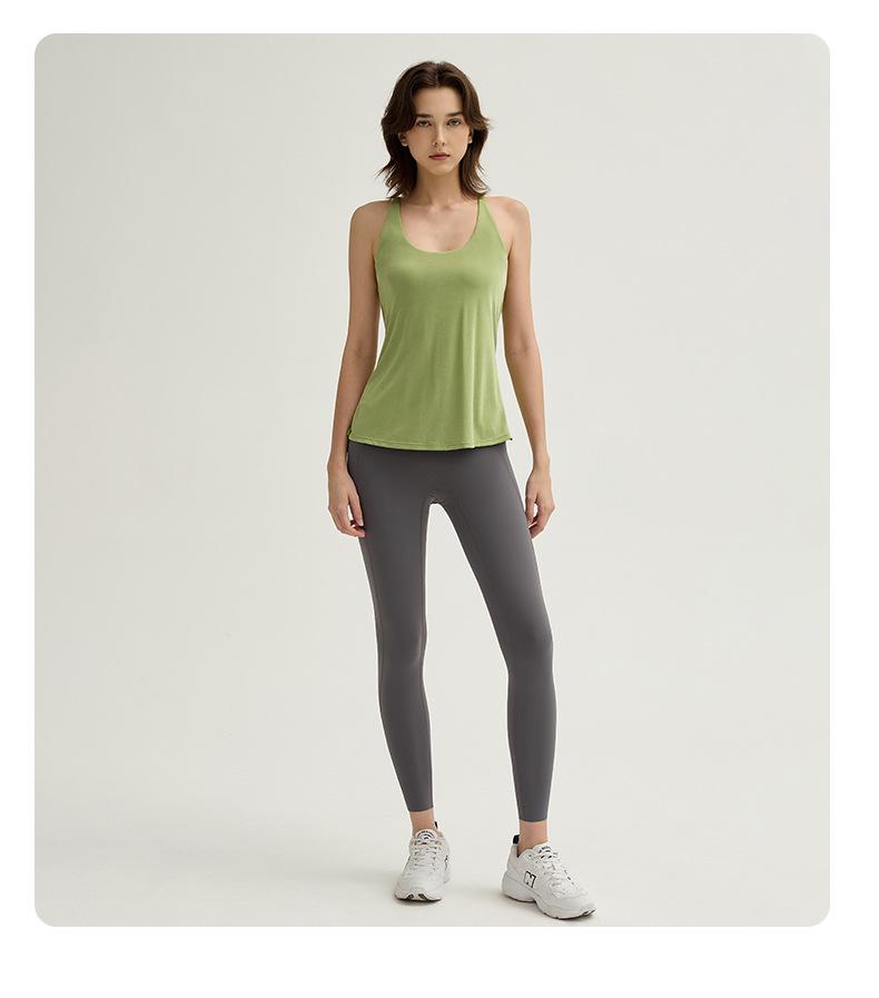 Трансграничный сексуальный топ для йоги и бега с нагрудными вкладышами - Красивая спина, спортивная футболка без рукавов