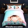 Taylor Swift Design Bed Bedding Set 1 Duvet Cover + 2 Pillowcases Soft Breathable Household Bed Linens
