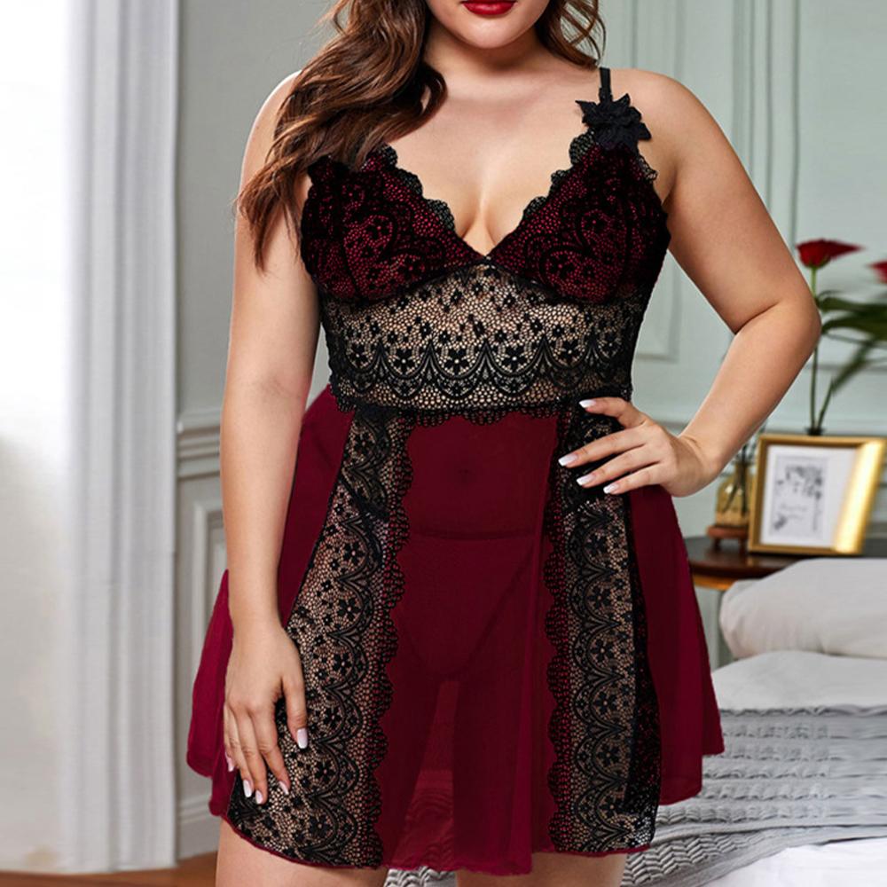 Womens Sexy Lace Nightdress Babydoll Nightwear Lingerie Underwear Robe