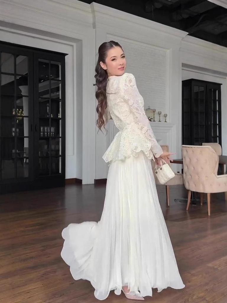 Элегантный комплект платья с длинным рукавом на Осень 2025 - Европейский и Американский Стиль