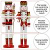 38CM Nutcracker Soldier Puppet Candy Series Wooden Nutcracker Statue Handicraft Doll Toy Christmas New Year Gift Home Decoration