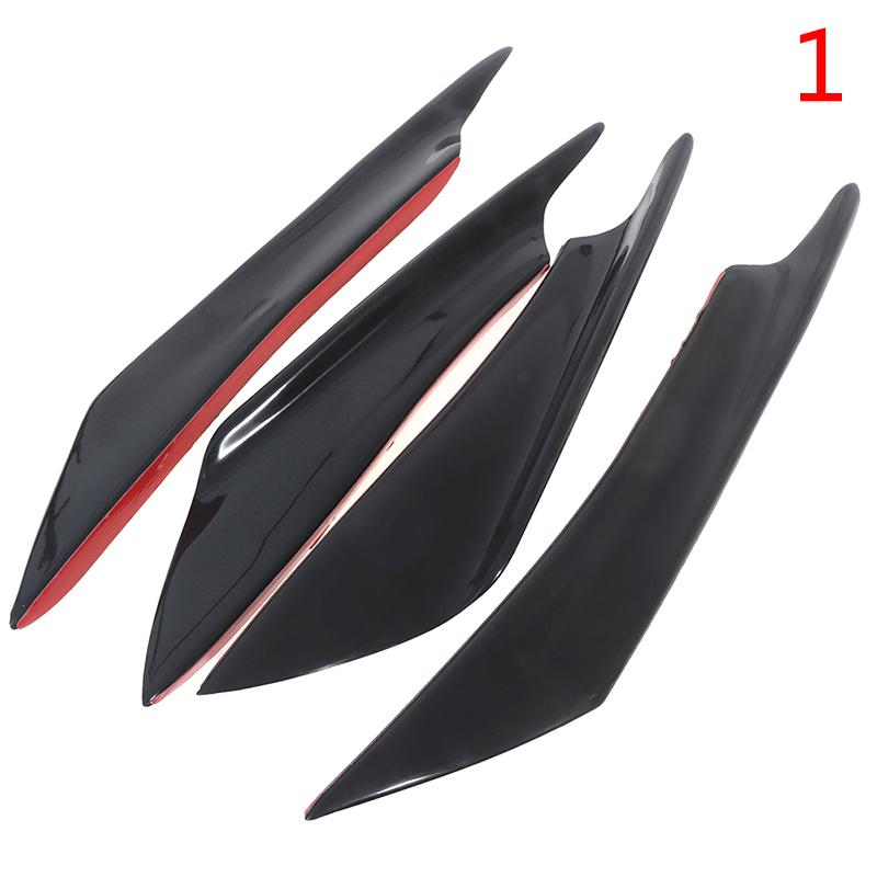 4 шт./комплект универсальный передний бампер губа украшение диффузор сплиттер плавники спойлер кузова Canards ремень предотвращения столкновений тюнинг автомобиля Canard
