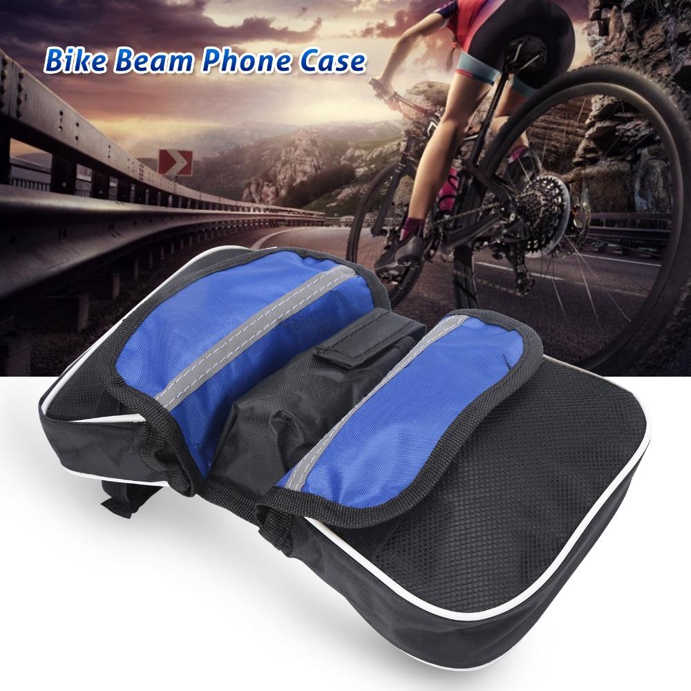 2PCS Hanging Bicycle Front Beam Bag 600D Oxford cloth Bike Frame Bag Mountain Biking
