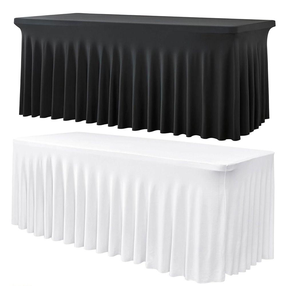 Elastic Table Skirt 4/6FT Table Cover New Stretch Tablecloth  Wedding Events