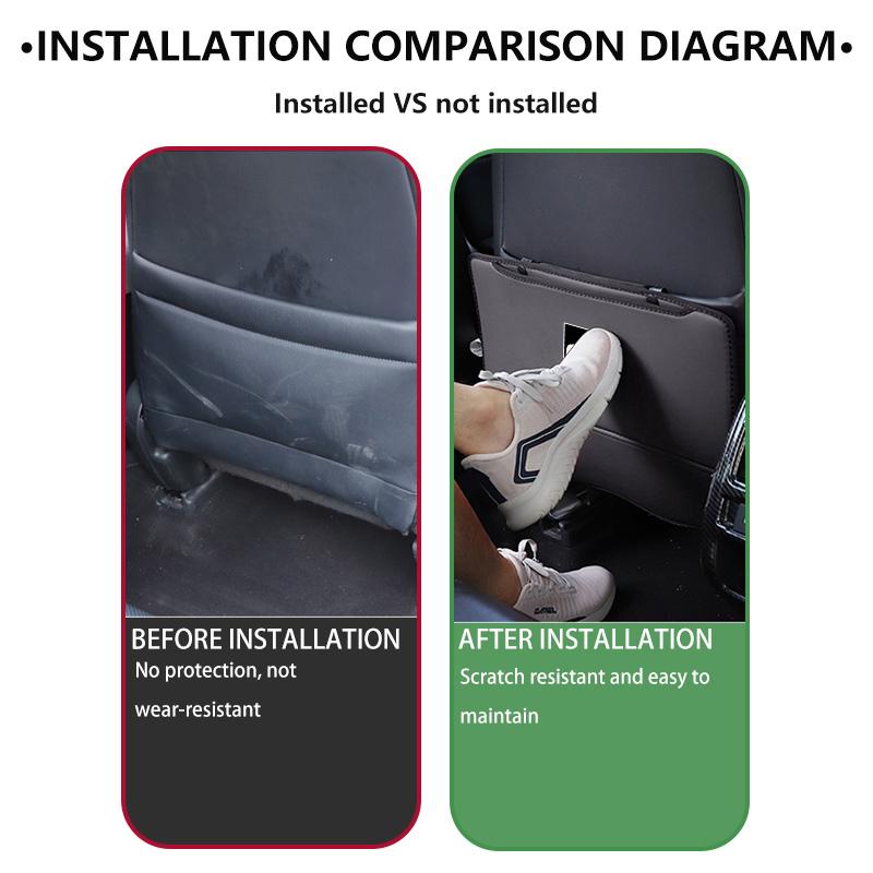 svagd6 Car Interior Seat Back Anti Child Kick Protector Pad Auto Storage Accessories For Toyota GR Sport Crown RAV4 Yaris Land Cruiser