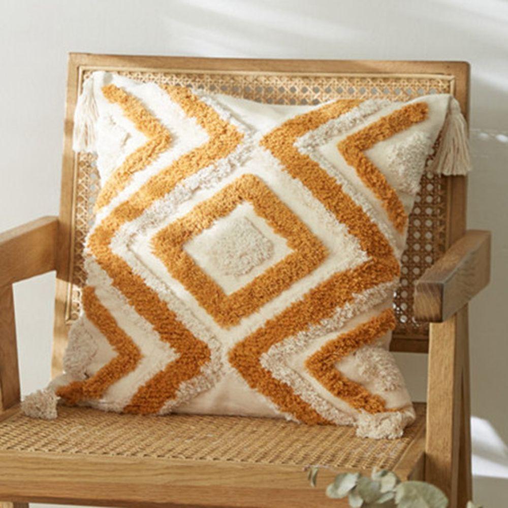 Geometric Throw Pillow for Living Room Bohemia Tassels for Sofa Couch Boho Pillow Cover Home Textile Cushion Covers Pillow Case
