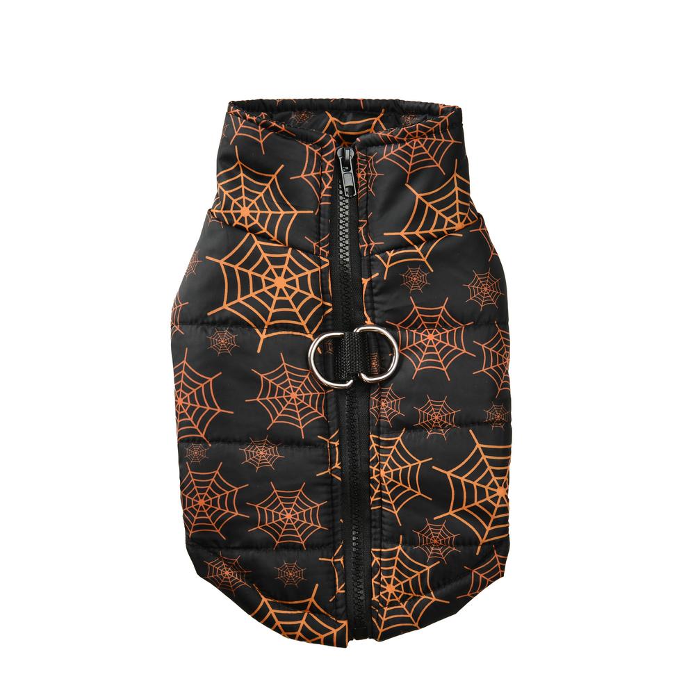 Зимняя теплая одежда для щенков с принтом на Хэллоуин, водонепроницаемая куртка для домашних животных, пальто для маленьких собак, кошек, костюмы для вечеринок с тыквой, наряды для йорков
