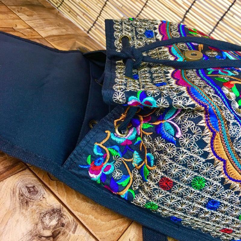 Новая холщовая сумка с вышивкой в ​​этническом стиле Юньнань, сумка для взрослых и детей, школьная сумка, женский рюкзак с вышивкой на плечо