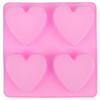Силиконовая форма для мыла ручной работы с 4 полостями, сердце, 3D-свеча для изготовления мыла