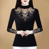 Lace Inner Bottoming Shirt 2025 New Spring and Autumn T-shirt Women's Warm Top Fleece Shirt