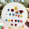 Embroidery Stitch Practice Kit Ribbon Painting Embroidery Needlework Cross Stitch for Beginners