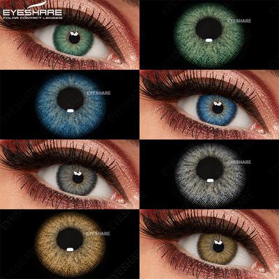 1 пара синих контактных линз для глаз, косметические натуральные зрачковые цветные линзы для студентов, цветная косметика, красота, зрачок