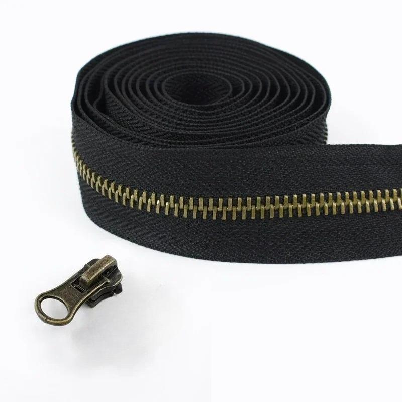 1/2/3/5M Meetee №5 Металлическая молния на катушке с бегунками для сумки, обуви, куртки, декоративная застежка-молния по метрам, DIY, ремонт, швейные аксессуары