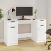 VidaXL Desk with Side Cabinet White Engineered Wood 3115908