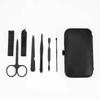 Unisex Mini Compact Gift Eyebrow Clip Tweezers Home Nail Clipper black red 7piece Set Large Opening Manicure Tool