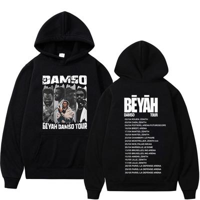 Rapper Damso Tour 2026 Print Hoodie Men Women Vintage Pullover Winter Long Sleeves Loose Casual Oversized Sweatshirts Fan Gifts