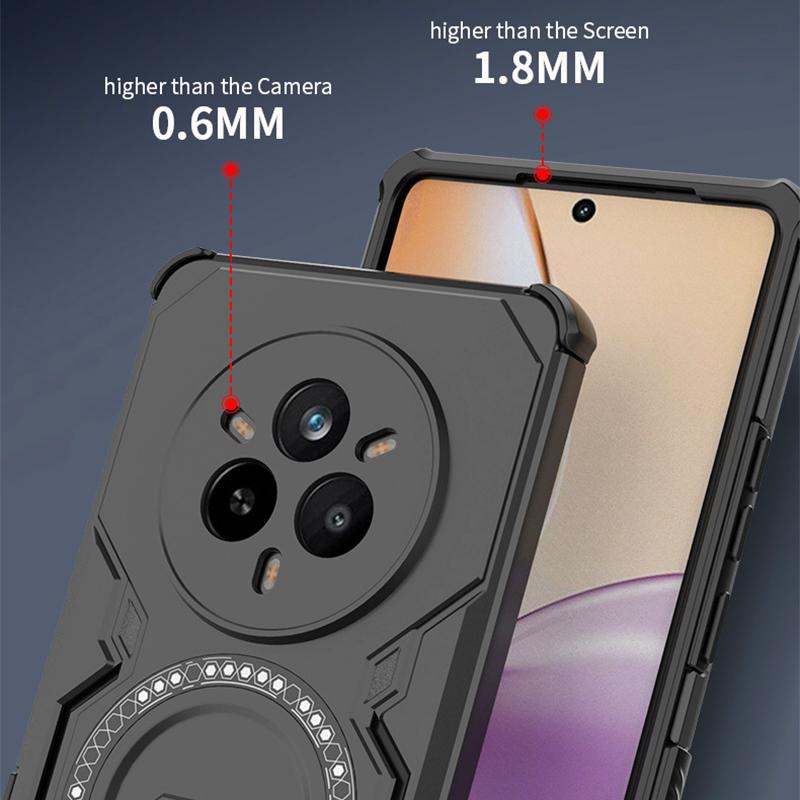 KEYSION Полый чехол для отвода тепла для Realme 14 Pro+ 5G Магнитное охлаждение Ударопрочный чехол для телефона для OPPO Realme 14T 5G 14 5G