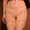 Женские трусы бесшовные глянцевые кружевные с высокой талией облегающие высокоэластичные защитные трусы с цветочной вышивкой повседневное нижнее белье