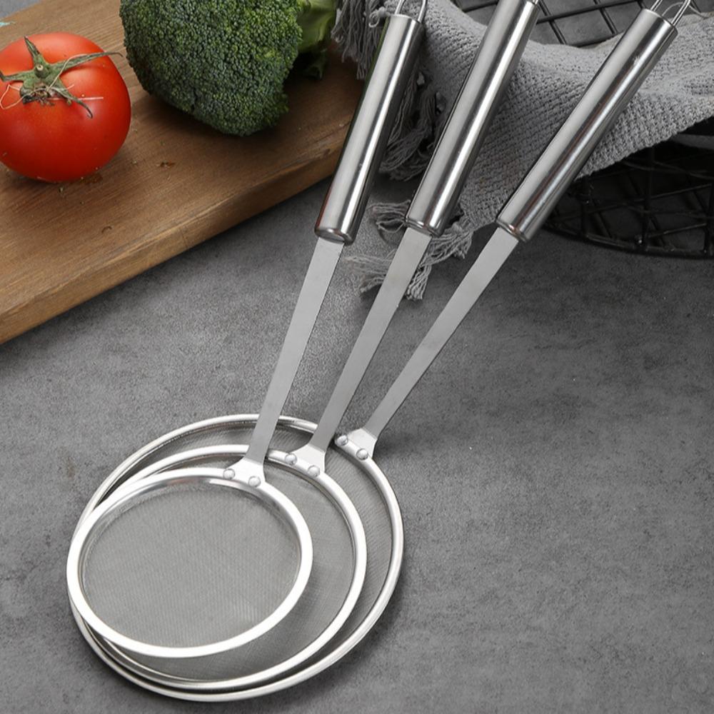 Percolator Oil Pot Filter Mesh Stainless Steel Soup Skimmer Spoon New Fried Food Net Strainer