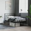 VidaXL Metal Bed Frame with Headboard-Footboard Black 75x190 Cm 355667