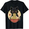 Berentoya Cat Ramen Забавные футболки с графикой Японская кавайная кошка Аниме футболка