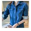 Fashion Long Sleeved Casual Denim Shirt Women's Korean Style Loose New Lapel Spring and Autumn Office Long Blouse Streetwear Thin Top Jacket Clothing