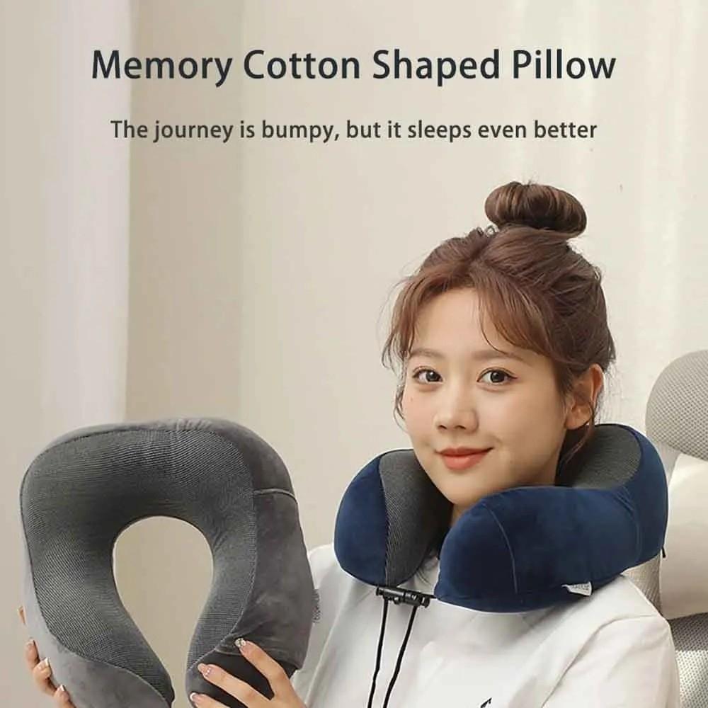 Soft Neck Support Cushion Lightweight Airplane Neckrest Pad Travel Neck Guard Pillow  Men Women
