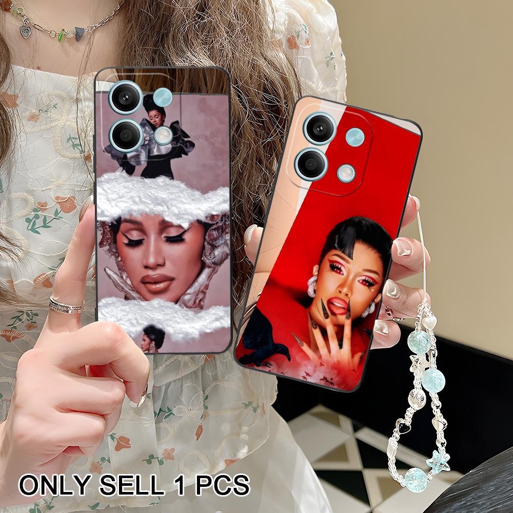 Матовый ТПУ чехол для мобильного телефона Cardi B для POCO F8 F7 F6 F5 F4 F3 F2 Pro GT C75 C71 C65 C61 C40 Pro Ultra Цветная крышка