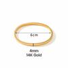 Minimalist Stainless Steel Pure Gold Plated Plain Pattern Bracelet for Women Simple Stackable Bracelets Jewelry Gift for Men Her
