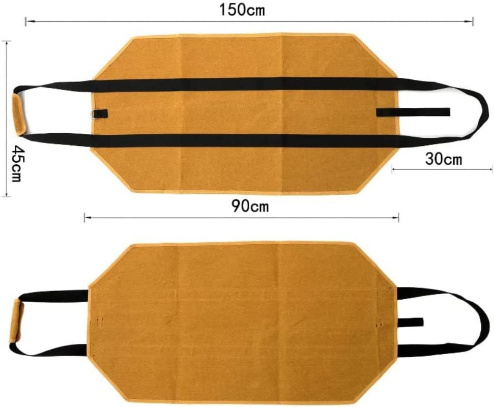 Сумка для переноски дров на открытом воздухе, держатель для переноски дров из вощеного холста для камина для переноски дров в помещении и на открытом воздухе