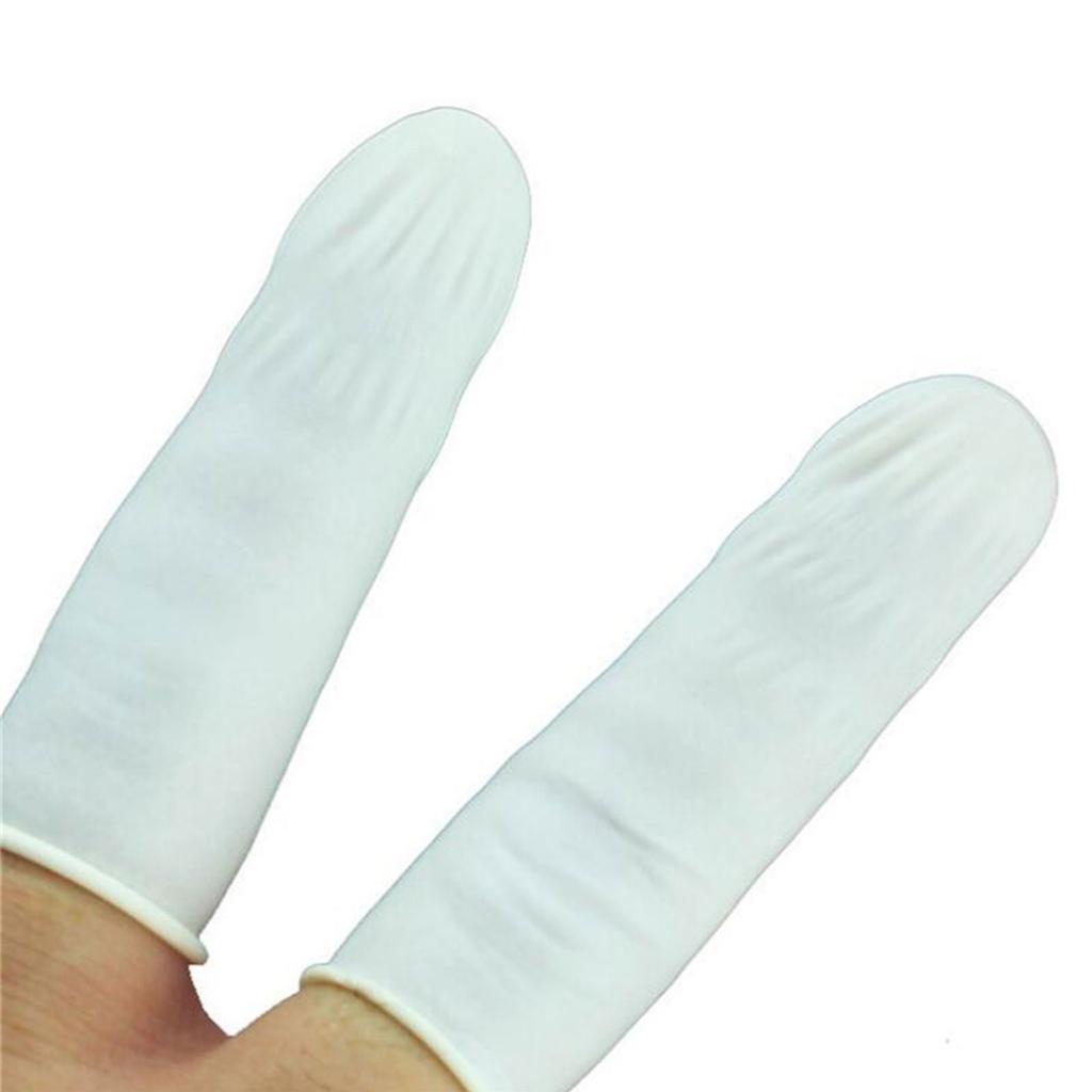 Set of 100 Finger Guards Protective Finger Sleeves Latex Finger Coverings Comfortable Sleeves for Professional Use