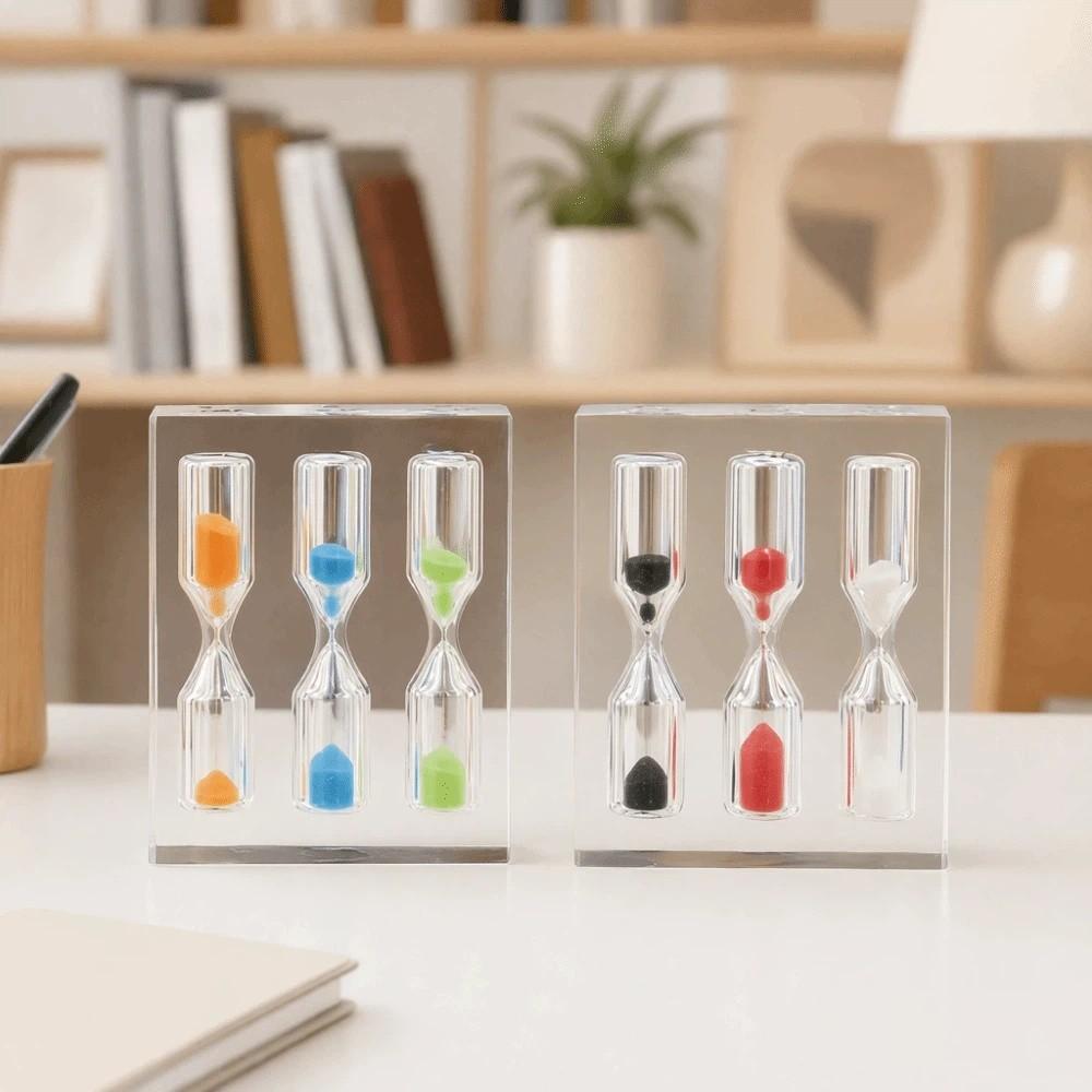 Colorful Acrylic Hourglass Timer Portable Sand Timer Clock 1/2/3/4/5 Minutes Hourglass School Use